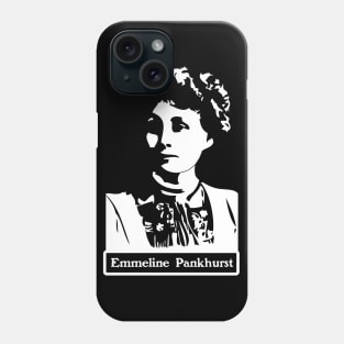 Emmeline Pankhurst Negative Space Portrait Phone Case