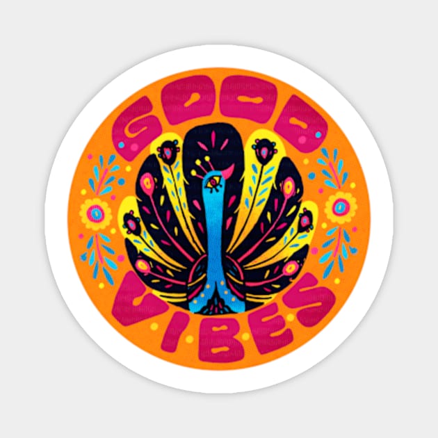 Good Vibes Magnet by Inkbyte Studios