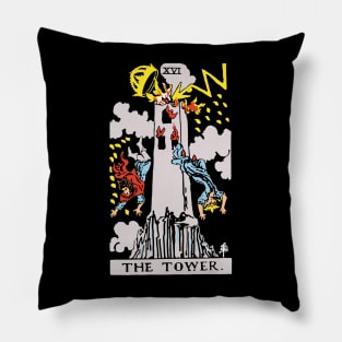 The Tower Tarot Card Rider Waite Pillow