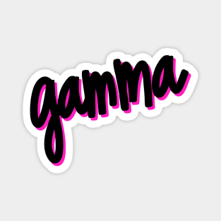 Greek Alphabet: gamma (black-pink) Magnet