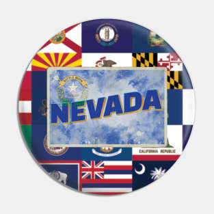 Nevada vintage style retro souvenir Pin