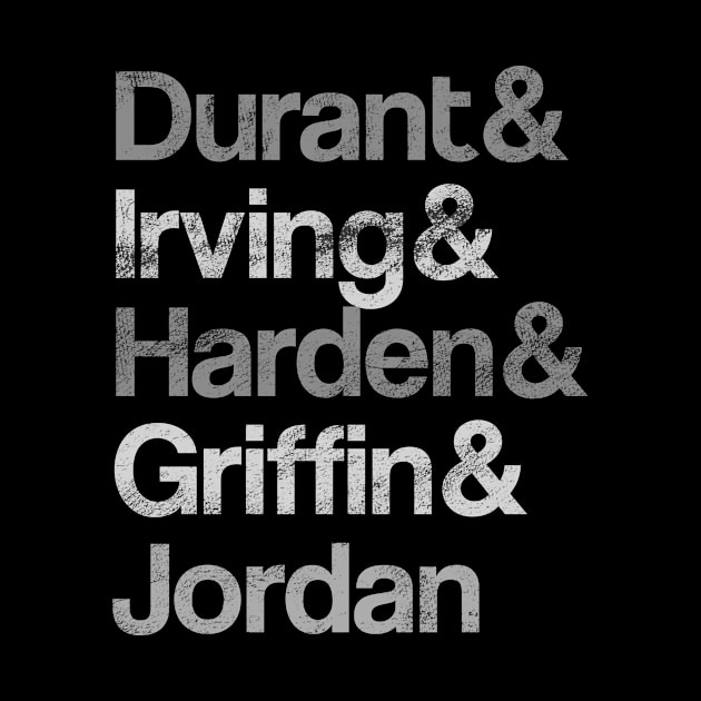 Brooklyn Nets All Star team Durant, Irving, Harden & Griffin by BooTeeQue