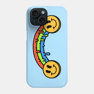 Dripping Rainbow Acid Smileys Phone Case
