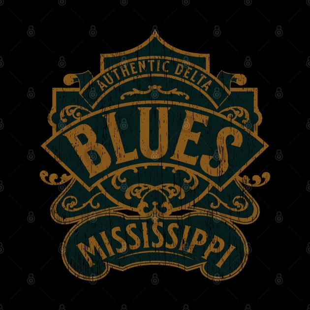 Mississippi delta blues vintage distressed badge retro by SpaceWiz95