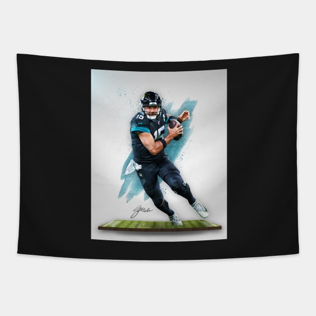 Gardner Minshew Jacksonville Sports Art Tapestry by JRoseGraphics