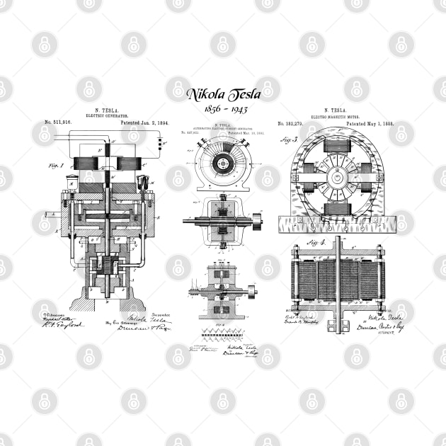 Tesla Electric Generators Patent Inventions by MadebyDesign