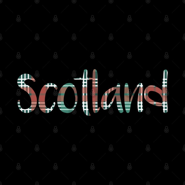 SCOTLAND, Christmas Tartan Style Text Design by MacPean