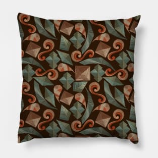 Seamless pattern illustration embroider geometry shape art Pillow