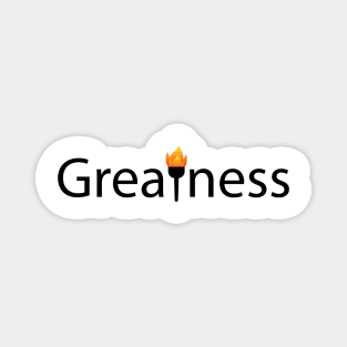 Greatness typographic logo design Magnet