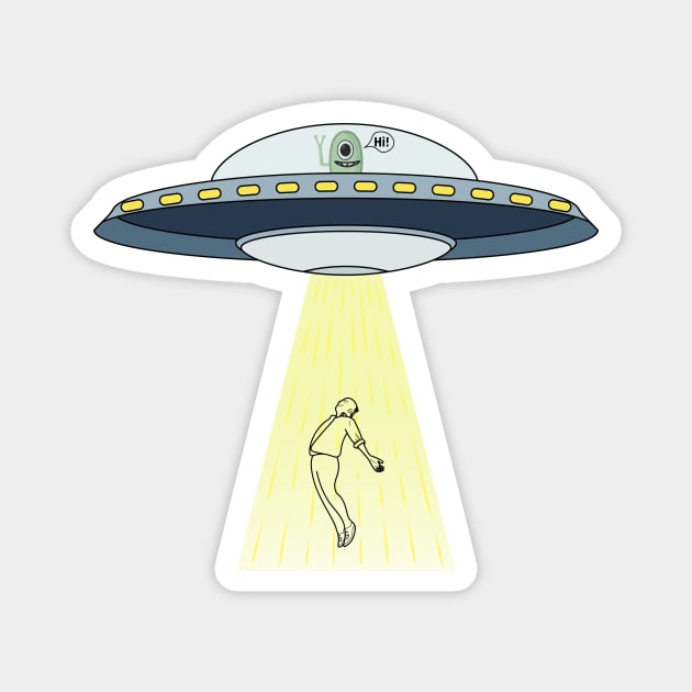 Alien Abduction UFO Magnet by MFD-Art