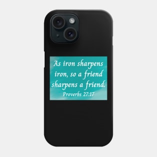 Bible Verse Proverbs 27:17 Phone Case