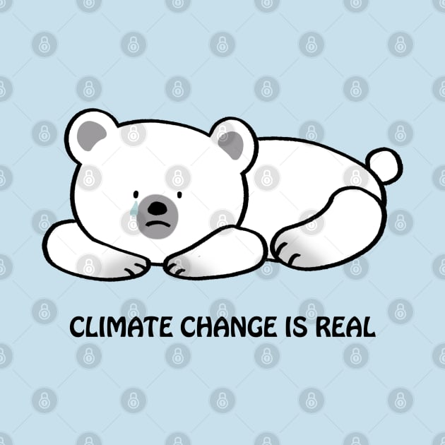 Sad polar bear - climate change is real by ballooonfish