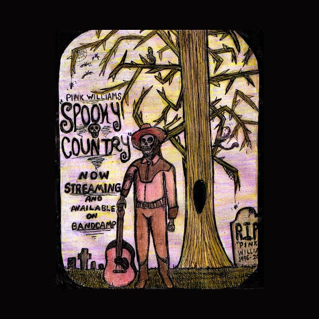 SPOOKY COUNTRY Hand Drawn Poster by Pink's Mercantile  