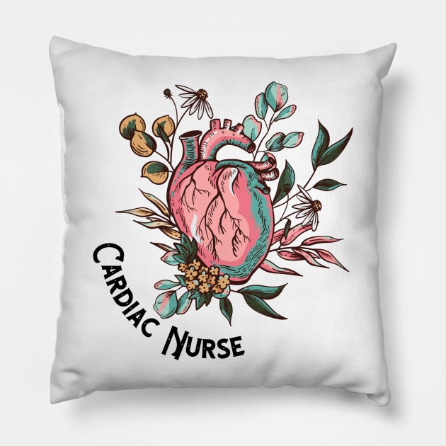 Cardiac Nurse Retro Pillow by MultiversiTee