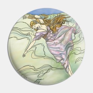 Drowning Girl (natural) Pin