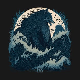 Werewolf in the Japanese ocean T-Shirt