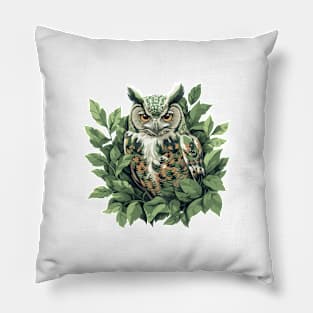 Comouflaged Owl Pillow