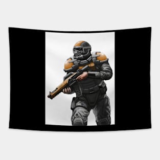 Helldivers style soldier Tapestry