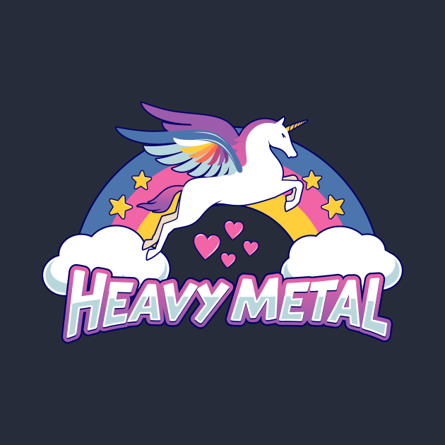 Funny Heavy Metal Unicorn by marieltoigo