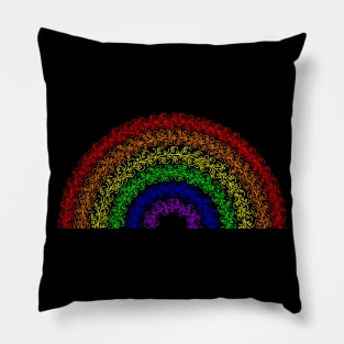 Rainbow Doodle Pillow