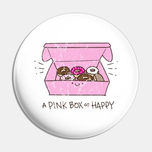 A Pink Box Donuts Of Happy Pin