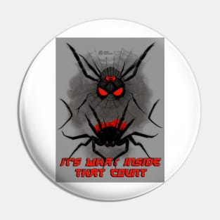 It's What Inside That Count - Japanese Retro Spider Pin