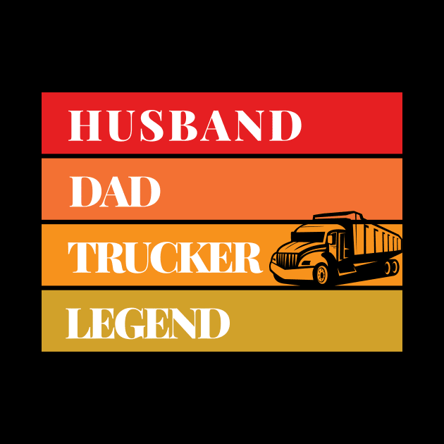 Husband Dad Trucker Legend by AymanShop29