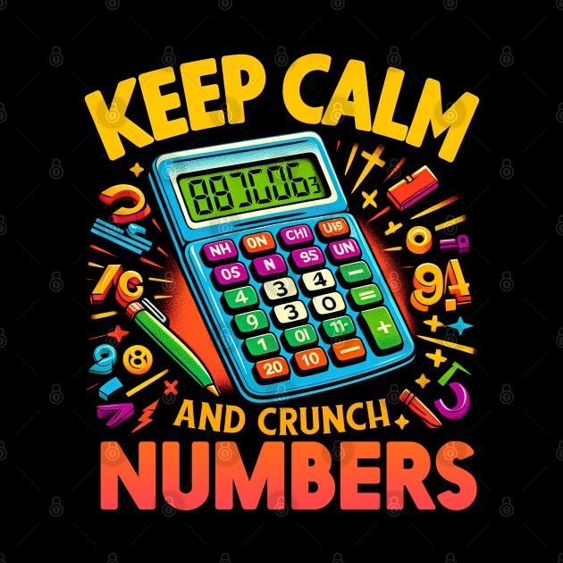 Keep Calm and Crunch Numbers Funny gift for accountant job by T-shirt US