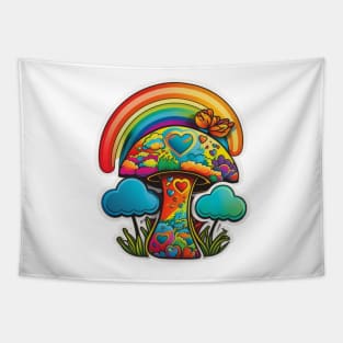 Groovy Psychedelic Mushrooms Tapestry