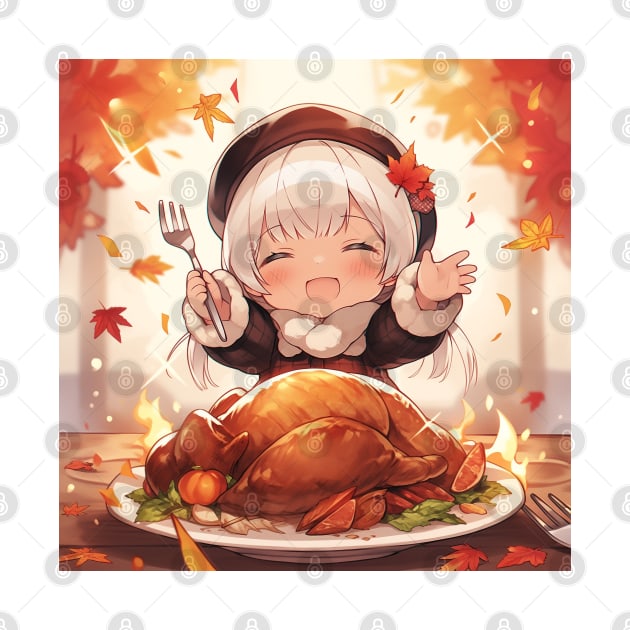 chibi girl thanksgiving by WabiSabi Wonders