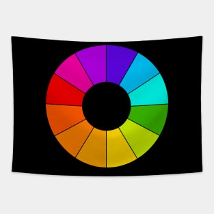 Simple Color Wheel Rainbow Tapestry