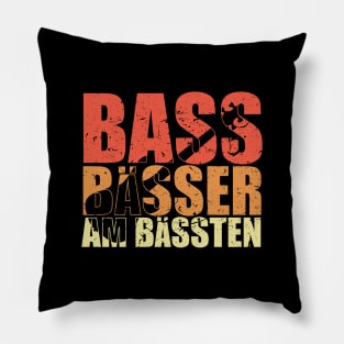 BASS BAESSER AM BAESSTEN funny bassist gift Pillow