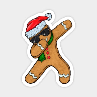 Dabbing Gingerbread Man Cookie Santa Christmas Gift Magnet