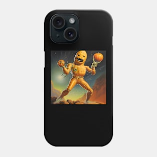 Pumpkin Alien Playing With Pumpkins Phone Case