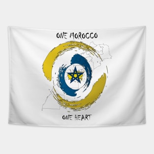 one morocco one heart Proud Morocco Flag Gift Moroccan Lovers For Men's Women's Tapestry