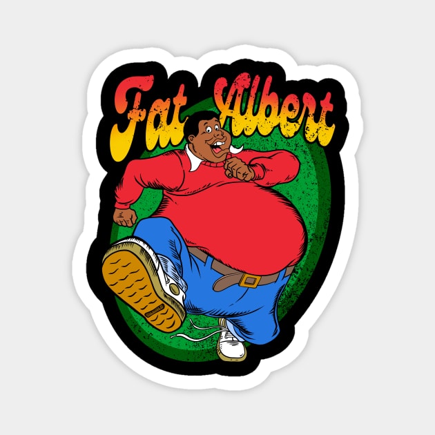 fat albert vintage cartoons Magnet by Luckyno