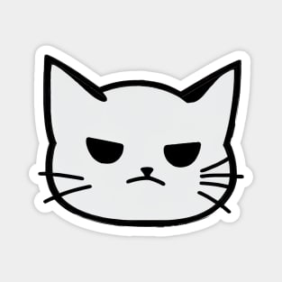 Minimalistic mean kitty Magnet