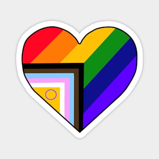 Intersex Inclusive Progress Pride heart Magnet