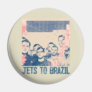 Jets To Brazil ∆ Retro Style Original Fan Design Pin
