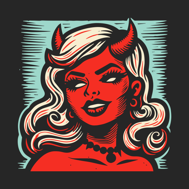 Retro Devil Girl by n23tees