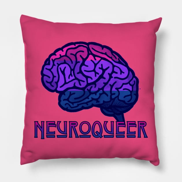 Neuroqueer Bi Pillow by LondonAutisticsStandingTogether