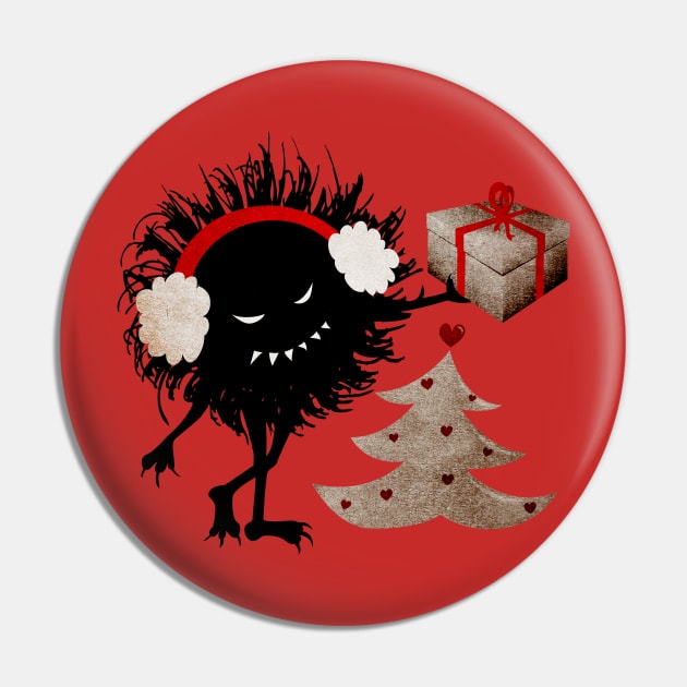 Funny Evil Bug Gives Christmas Present Pin by Boriana Giormova