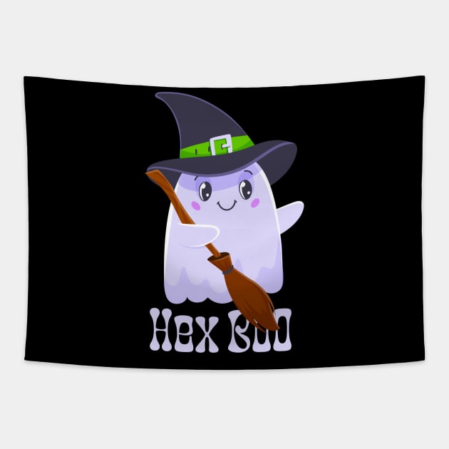 Hex Boo Funny Ghost Tapestry by WeAreTheWorld