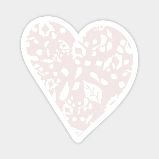 Nature Love Heart - Pink. Magnet by SalsySafrano