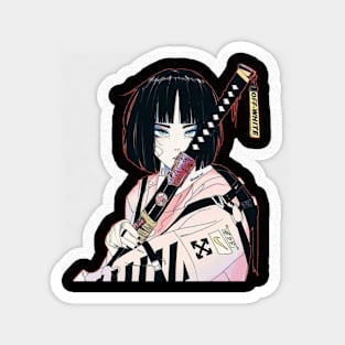 Samurai girl Magnet