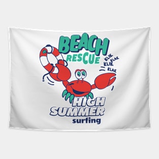 surf surfing summer crab Tapestry