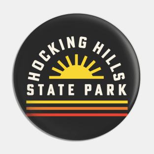 Hocking Hills State Park Ohio Retro Vintage Sunshine Pin