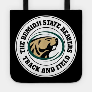 the classic bemidji track and field white background logo Tote