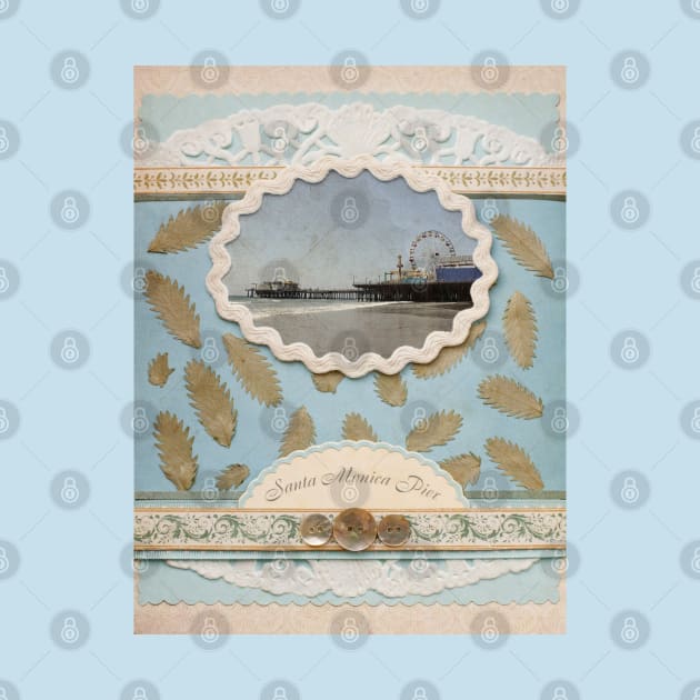 Vintage Santa Monica Pier faux Scrapbooking Design by Christine aka stine1