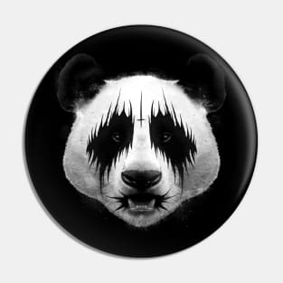 Black Metal Panda Pin